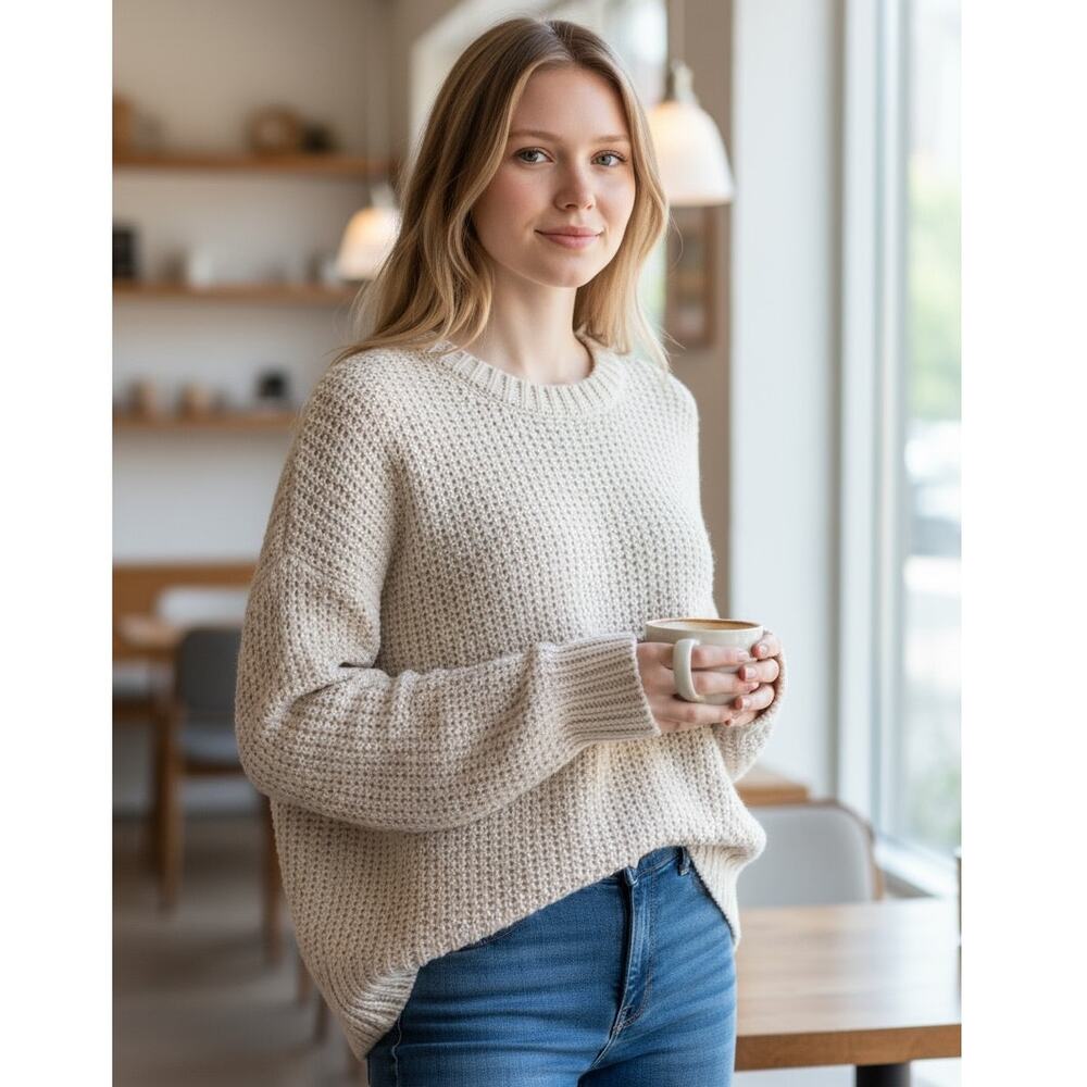 P.A.R.O.S.H. NEW MAGLIERIA Alpaca Ribbed Knit Sweater Size L Long Sleeves - Picture 1 of 13